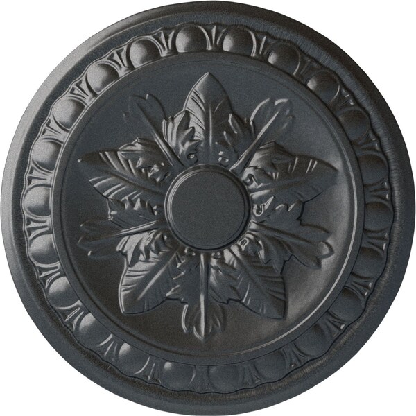 Ekena Millwork Exeter Ceiling Medallion (Fits Canopies up to 3 1/8"), Hand-Painted Pewter, 17 3/4"OD x 1 1/8"P CM17EXPES - main